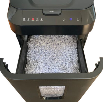 INFOSTOP automaster shredder with bin out